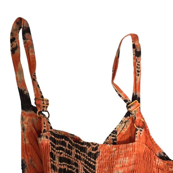 Women Sz M Babydoll BOHO Hippie Y2K Tie Dye Maxi Tiered Lace Vasna Desire Dress - Picture 5 of 16